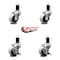 Service Caster 2 Inch Thermoplastic Wheel 1-3/4 Inch Expanding Stem Caster Set with 2 Brakes SCC-EX05S210-TPRS-134-2-SLB-2 - alternate 1